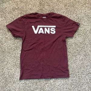 Vans maroon t shirt size S